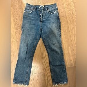 Agolde Riley High Rise Straight Crop Jeans in size 25